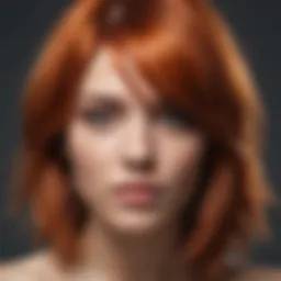 Artistic representation of hair color transformation