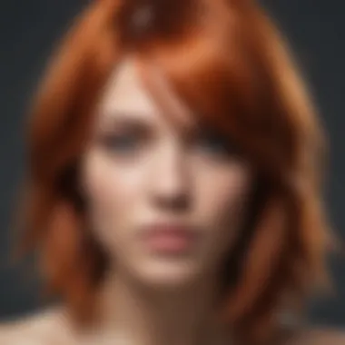 Artistic representation of hair color transformation