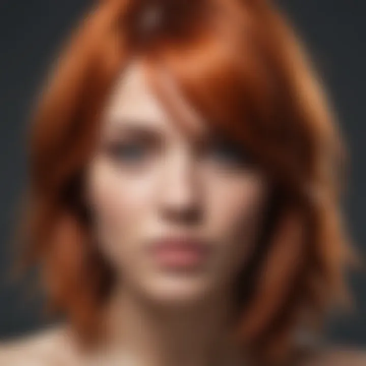 Artistic representation of hair color transformation