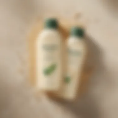 Natural ingredients used in Aveeno body wash displayed aesthetically