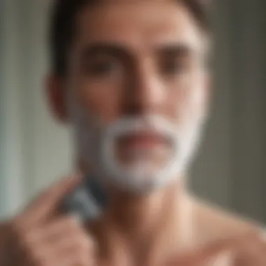 Artistic Depiction of Shaving Missteps Visual representation of shaving technique causing razor burn