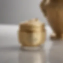 Luxurious golden jar of face cream