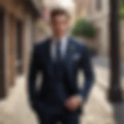 Elegant suit for a sophisticated wedding look