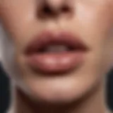 Close-up of chapped lips