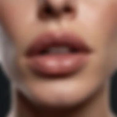 Close-up of chapped lips