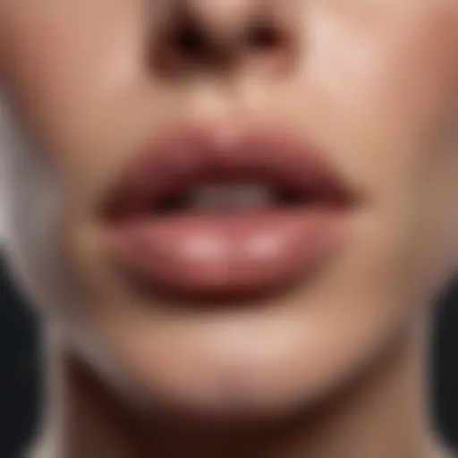 Close-up of chapped lips