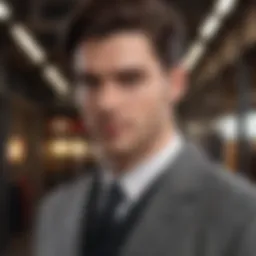 Stylish brand name clothing on display